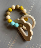 Multi-colored Cloud Design Baby Teething Ring/Toy