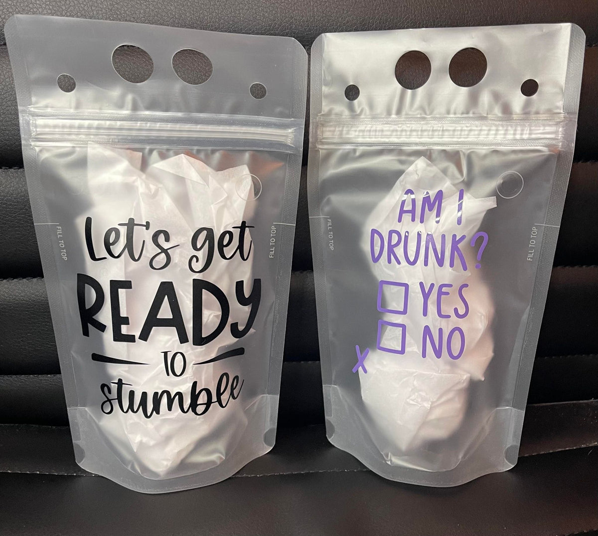 Alcohol/Drinking Related Reusable Drink Pouches – Christina's Creations / CB