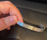 Handmade 'Faith' Aluminum Cuff Bracelet
