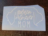 Custom Handmade Dog Ear Outline & 'Dog Mom/Mama' Vinyl Decals