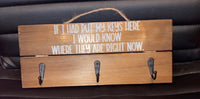Rustic Funny Keyholder Hanging Plaques