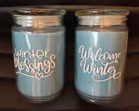 Winter Themed Jar Candles