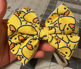 5 Inch Elastic Easter & Duck/Chick Themed Baby Bow