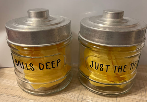 Inappropriate & Funny Bathroom Organizer Jars
