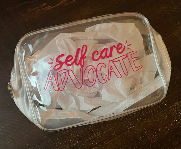 Clear Self-Care/Makeup Pouches With Zipper