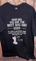 'Best Dog Dad Ever' Funny Short Sleeved T-Shirt
