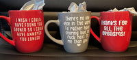 Grey & Red Valentine's Day Themed Coffee Mugs