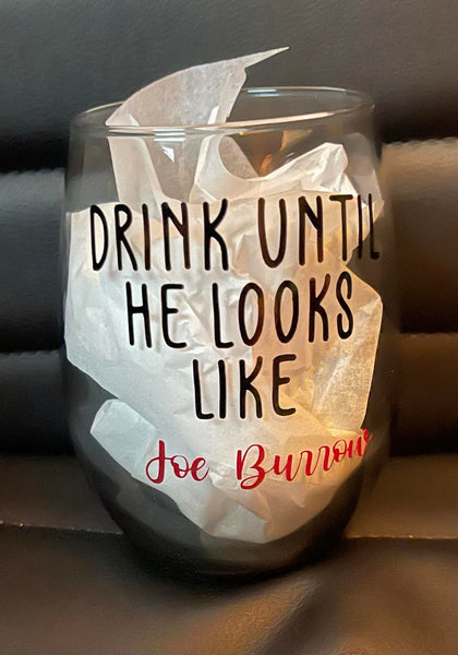 Stemless Joe Burrow Tinted Wine Glass