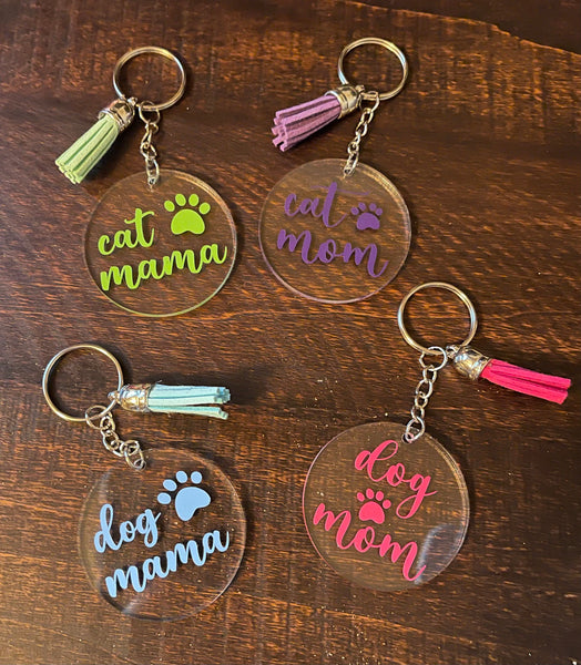 'Dog Mama' & 'Cat Mama' Keychains