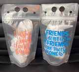 Alcohol/Drinking Related Reusable Drink Pouches