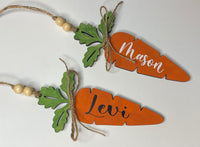 Easter Basket Carrot Shaped Tags