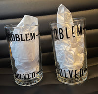 'Problem Solved' Glass Beer Mug