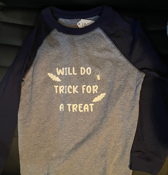 5T 'Trick For A Treat' Halloween Baseball Tee